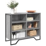 vidaXL Komoda sivá sonoma 91x35,5x74,5 cm kompozitné drevo