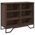 vidaXL Komoda hnedý dub 91x35,5x74,5 cm kompozitné drevo – Obrázok 2