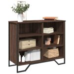 vidaXL Komoda hnedý dub 91x35,5x74,5 cm kompozitné drevo