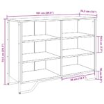 vidaXL Komoda dymový dub 101x35,5x74,5 cm kompozitné drevo – Obrázok 9