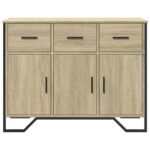 vidaXL Komoda dub sonoma 97x32,5x74,5 cm kompozitné drevo – Obrázok 4