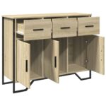 vidaXL Komoda dub sonoma 97x32,5x74,5 cm kompozitné drevo – Obrázok 5