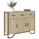 vidaXL Komoda dub sonoma 97x32,5x74,5 cm kompozitné drevo