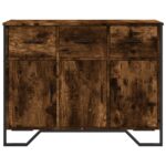 vidaXL Komoda dymový dub 97x32,5x74,5 cm kompozitné drevo – Obrázok 4