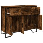 vidaXL Komoda dymový dub 97x32,5x74,5 cm kompozitné drevo – Obrázok 5