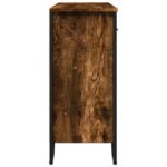 vidaXL Komoda dymový dub 97x32,5x74,5 cm kompozitné drevo – Obrázok 6