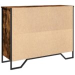 vidaXL Komoda dymový dub 97x32,5x74,5 cm kompozitné drevo – Obrázok 7