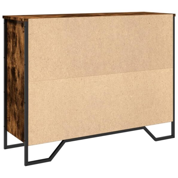 vidaXL Komoda dymový dub 97x32,5x74,5 cm kompozitné drevo – Obrázok 7