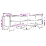 vidaXL TV stolík hnedý dub 122x34x41 cm kompozitné drevo – Obrázok 9