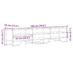 vidaXL TV skrinka dub sonoma 180x34x41 cm kompozitné drevo – Obrázok 9