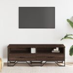 vidaXL TV stolík hnedý dub 122x34x41 cm kompozitné drevo – Obrázok 3