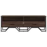 vidaXL TV stolík hnedý dub 122x34x41 cm kompozitné drevo – Obrázok 4