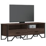 vidaXL TV stolík hnedý dub 122x34x41 cm kompozitné drevo