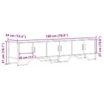 vidaXL TV skrinka dub sonoma 180x34x41 cm kompozitné drevo – Obrázok 9