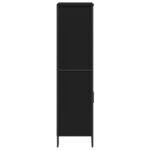 vidaXL Vysoká skrinka čierna 79,5x35,5x137,5 cm kompozitné drevo – Obrázok 5