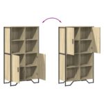 vidaXL Vysoká skrinka dub sonoma 79,5x35,5x137,5 cm kompozitné drevo – Obrázok 9