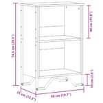 vidaXL Knižnica hnedý dub 50x31x74,5 cm kompozitné drevo – Obrázok 9