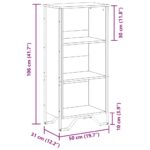 vidaXL Knižnica hnedý dub 50x31x106 cm kompozitné drevo – Obrázok 9