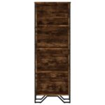 vidaXL Knižnica dymový dub 50x31x137,5 cm kompozitné drevo – Obrázok 4