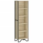 vidaXL Knižnica dub sonoma 50x31x169 cm kompozitné drevo – Obrázok 2