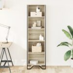 vidaXL Knižnica dub sonoma 50x31x169 cm kompozitné drevo – Obrázok 3