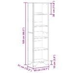vidaXL Knižnica dub sonoma 50x31x169 cm kompozitné drevo – Obrázok 9
