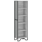 vidaXL Knižnica sivá sonoma 50x31x169 cm kompozitné drevo – Obrázok 2