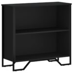 vidaXL Knižnica čierna 80x31x74,5 cm kompozitné drevo – Obrázok 2