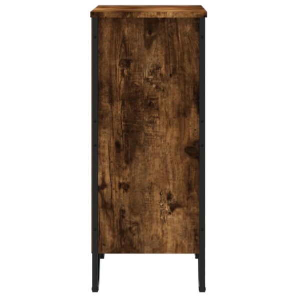 vidaXL Knižnica dymový dub 80x31x74,5 cm kompozitné drevo – Obrázok 5