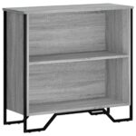 vidaXL Knižnica sivá sonoma 80x31x74,5 cm kompozitné drevo – Obrázok 2