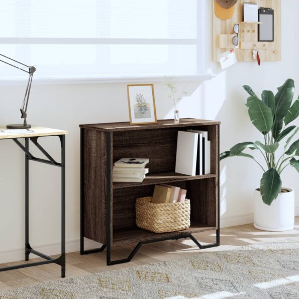 vidaXL Knižnica hnedý dub 80x31x74,5 cm kompozitné drevo – Obrázok 3