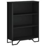 vidaXL Knižnica čierna 80x31x106 cm kompozitné drevo – Obrázok 2