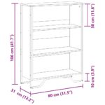 vidaXL Knižnica čierna 80x31x106 cm kompozitné drevo – Obrázok 9
