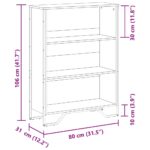 vidaXL Knižnica dymový dub 80x31x106 cm kompozitné drevo – Obrázok 9