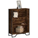 vidaXL Knižnica dymový dub 80x31x106 cm kompozitné drevo