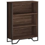 vidaXL Knižnica hnedý dub 80x31x106 cm kompozitné drevo – Obrázok 2