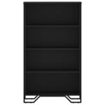 vidaXL Knižnica čierna 80x31x137,5 cm kompozitné drevo – Obrázok 4