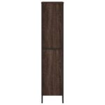 vidaXL Knižnica sivý hnedý dub 80x31x137,5 cm kompozitné drevo – Obrázok 5