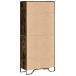 vidaXL Knižnica, tmavý dub 80x31x169 cm, kompozitné drevo – Obrázok 6