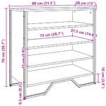 vidaXL Botník dub sonoma 80x38x78 cm kompozitné drevo – Obrázok 9