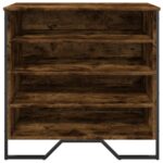 vidaXL Botník dymový dub 80x38x78 cm kompozitné drevo – Obrázok 4