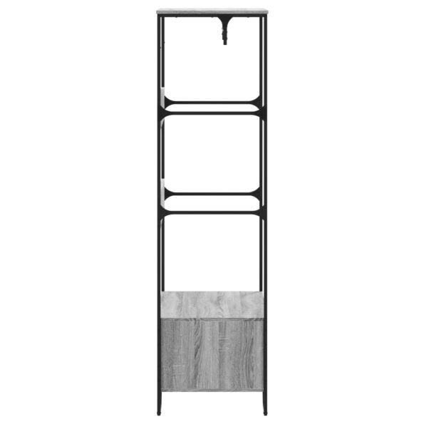 vidaXL Šatník sivý sonoma 90x50x180 cm kompozitné drevo – Obrázok 5