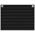 vidaXL Vitrína čierna 100x8,5x75 cm kompozitné drevo – Obrázok 4