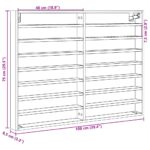 vidaXL Vitrína čierna 100x8,5x75 cm kompozitné drevo – Obrázok 10