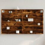 vidaXL Vitrína dymový dub 100x8,5x58 cm kompozitné drevo