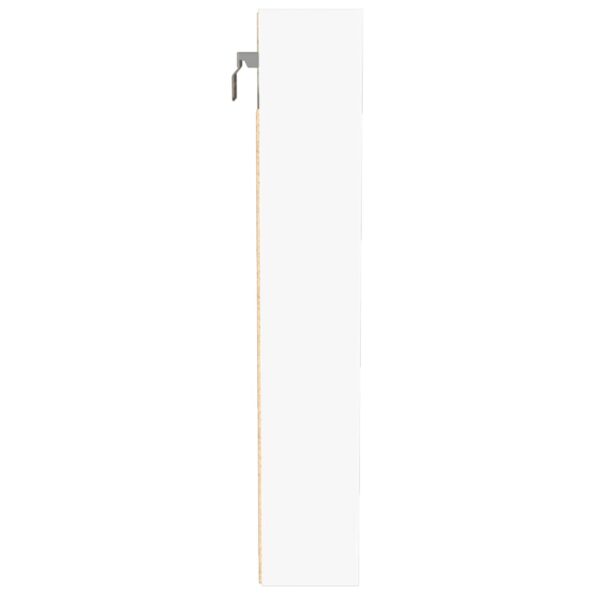 vidaXL Vitrína biela 100x8,5x50 cm kompozitné drevo – Obrázok 5