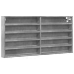 vidaXL Vitrína betónovosivá 100x8,5x50 cm kompozitné drevo – Obrázok 2