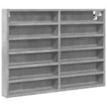 vidaXL Vitrína betónovosivá 80x8,5x58 cm kompozitné drevo – Obrázok 2