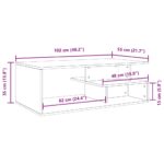 vidaXL Konferenčný stolík betónový sivý 102x55x35 cm kompozitné drevo – Obrázok 9