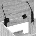 vidaXL Rečnícky pult kolieska a zásuvka sivý sonoma 55x55x107 cm drevo – Obrázok 9